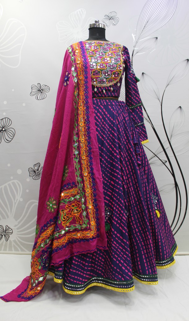 Navratri Special Lehenga Choli Purple Lehanga Choli Party Wear Ghaghra Choli Garba Night Chaniya Choli For Women Dandiya Dress